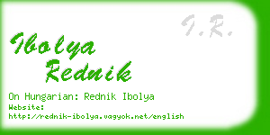 ibolya rednik business card